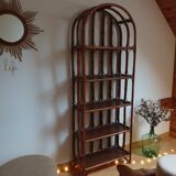 Vintage rattan bookcase