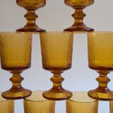 Set of 10 orange glasses