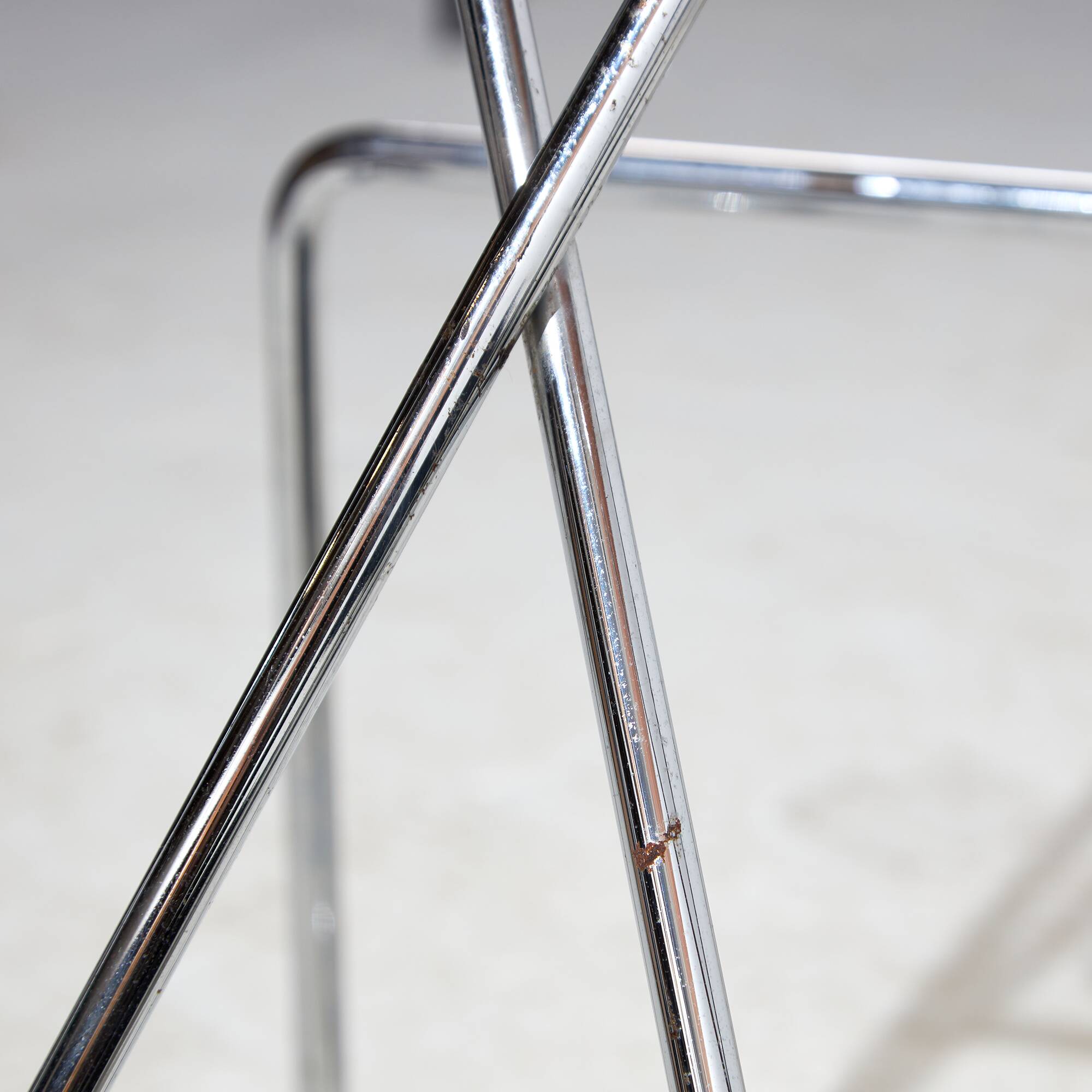 Kreuzschwinger steel bar stool by till behrens for schlubach, set of 2 (mk10476)