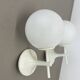 Set of Two white Ball Wall Lights by E. R. NEELE for Temde, Switzerland, 19