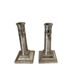 pair of Victorian style silver-plated candlesticks