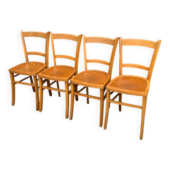 4 chaises bistrot vintage Luterma 1940