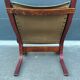 Siesta armchair wood leather year 60