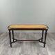 Antique wooden bench, caned seat, Louis XVI style, 20th century.