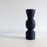 Charred wood vase