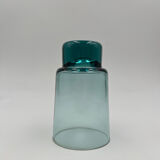 Eight bluish glass water glasses