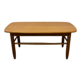 Solid oak coffee table, French work, 1960s
