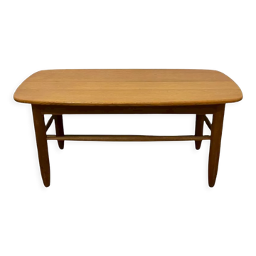 Solid oak coffee table, French work, 1960s
