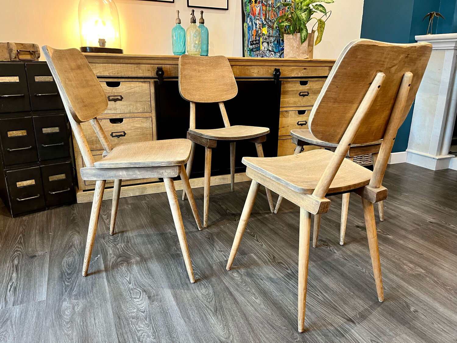 Série de 4 chaises bistrot