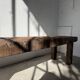 Brutalist Oak Bench – Unique Piece, 20th Century Folk Art