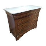Old chest of drawers with marble