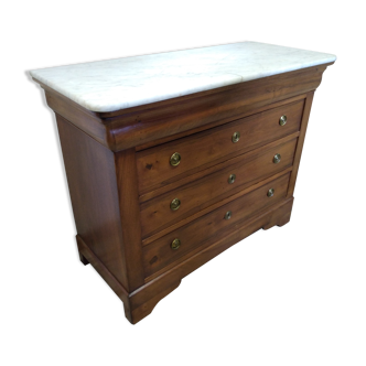 Old chest of drawers with marble