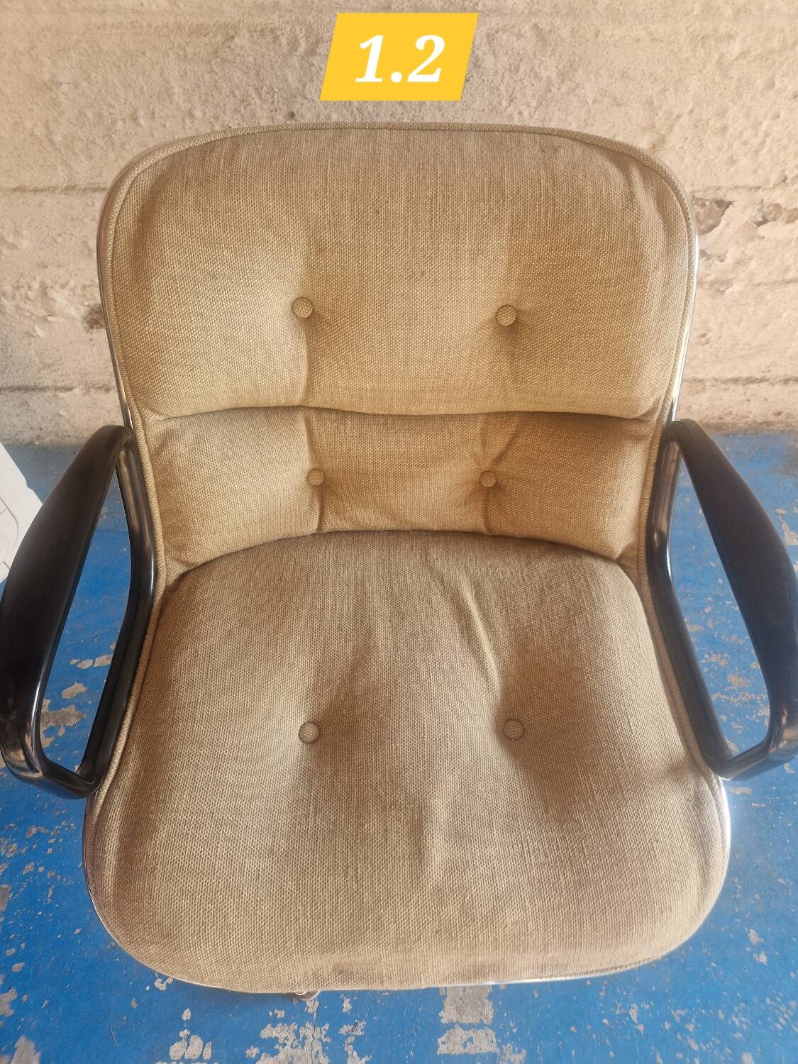 Set of 4 Charles Pollock style armchairs for Knoll