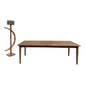 Table de ferme aux pieds fuseaux L240 cm