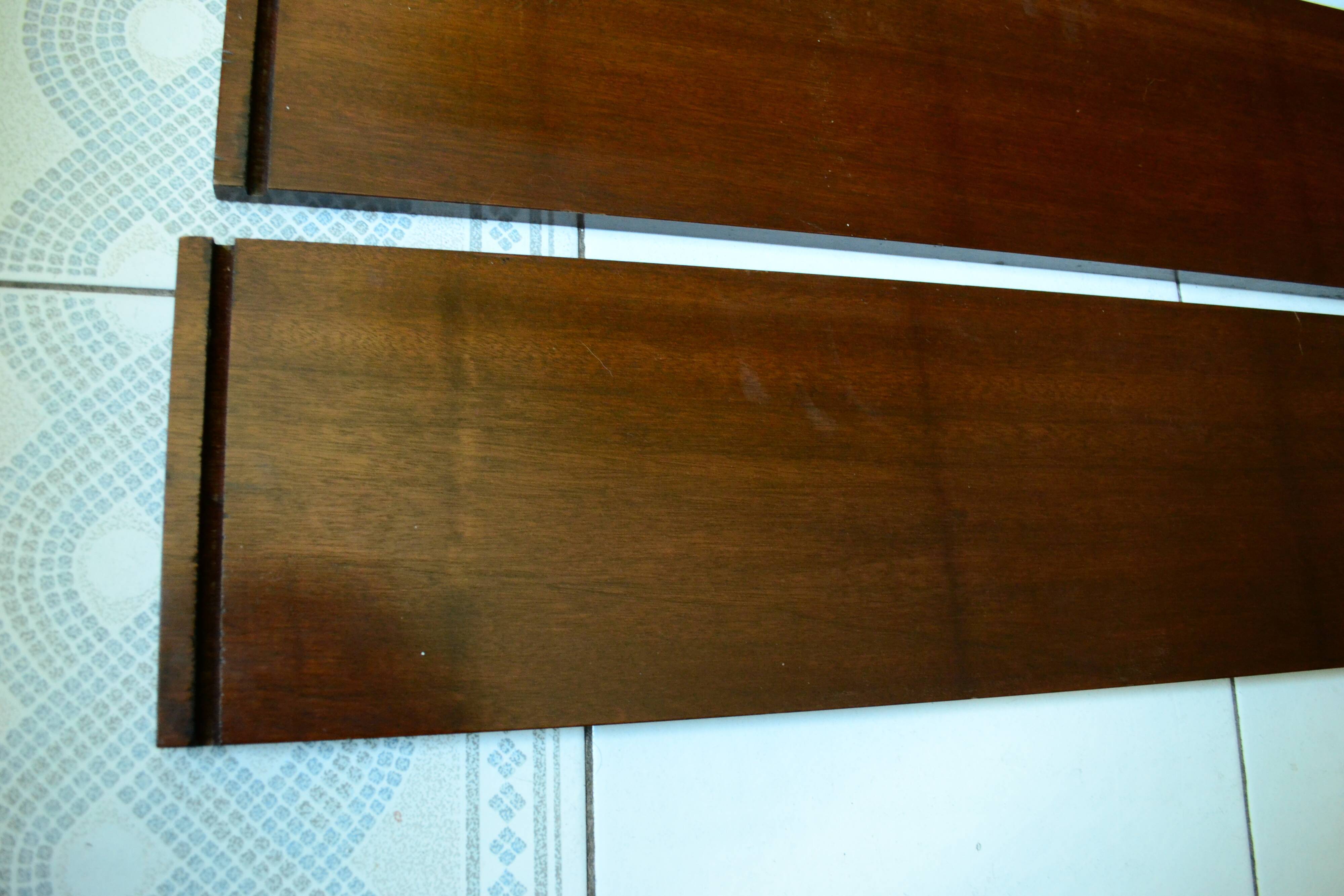 Scandinavian-style metal and solid mahogany, 50s