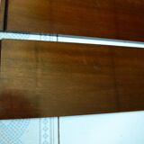 Scandinavian-style metal and solid mahogany, 50s