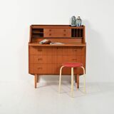 Secrétaire scandinave avec étagère escamotable, années 1960