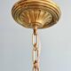 Large Art Deco pendant light in milk glass and brass, 1920s