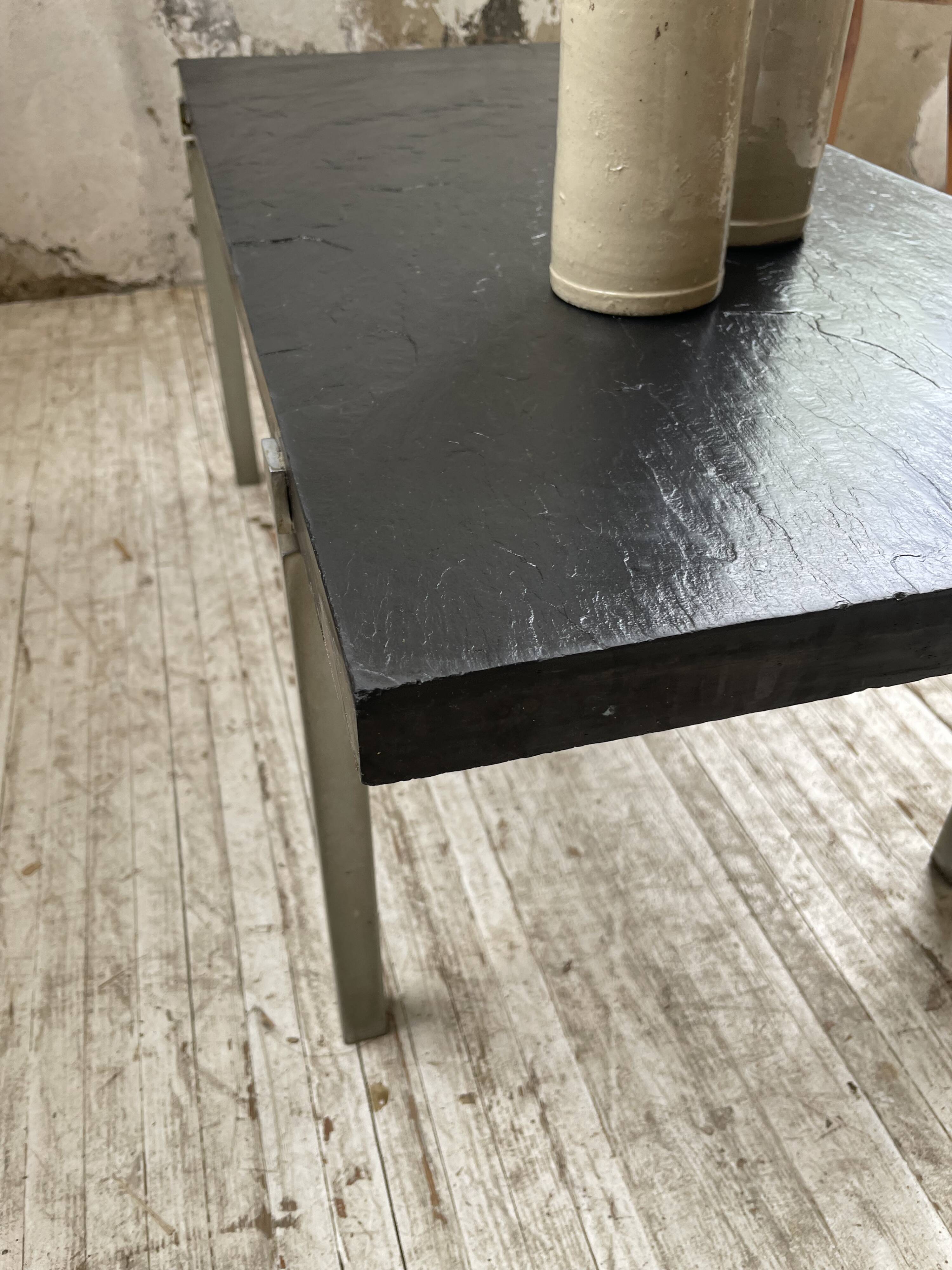 1950s slate coffee table