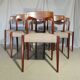 Six scandinavian vintage teak chairs
