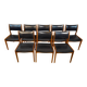 Mid-Century Retro Set of 8 Dining Chairs by Johannes Andersen for Uldu