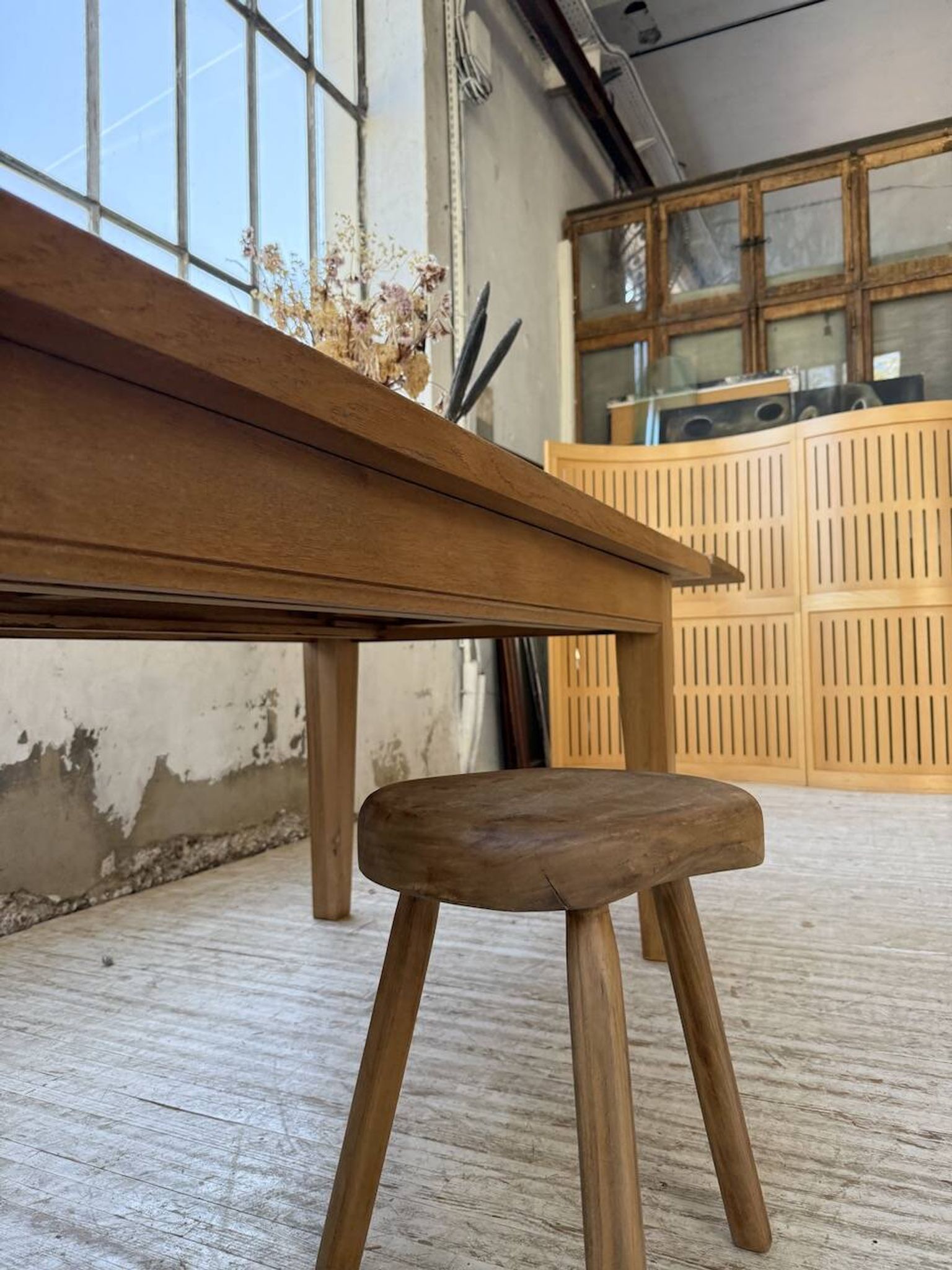 Table de ferme extensible en chêne massif