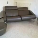 Sofa and 2 poufs, Steiner Faubourg model.