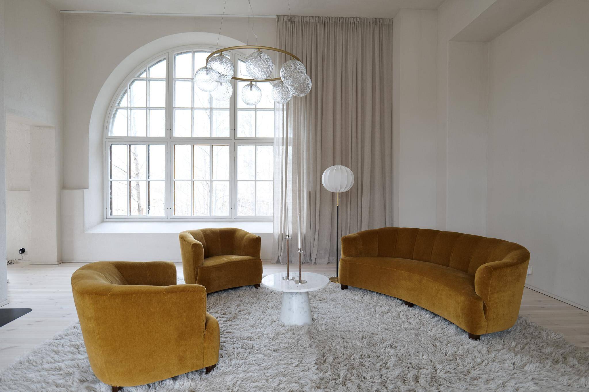 Mid-century black leather floor lamp by Falkenbergs Belysning, Sweden, 1960s.