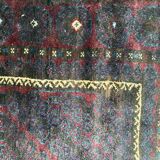Handmade handmade Afghan Belutch vintage carpet 122x206 cm