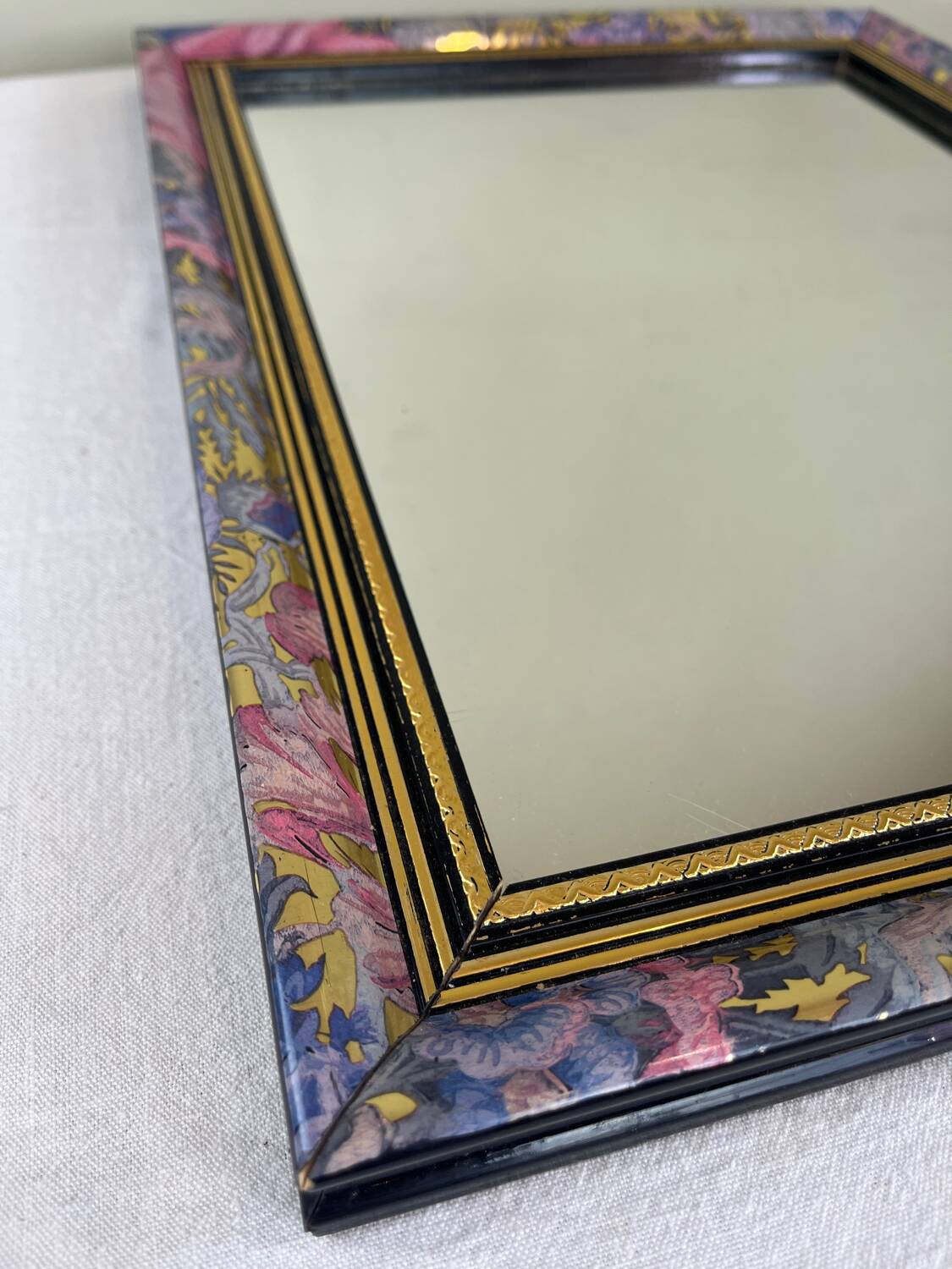 Vintage floral mirror