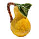 Pitcher in the shape of fruit, pear, slip
