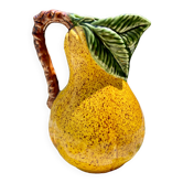 Pitcher in the shape of fruit, pear, slip