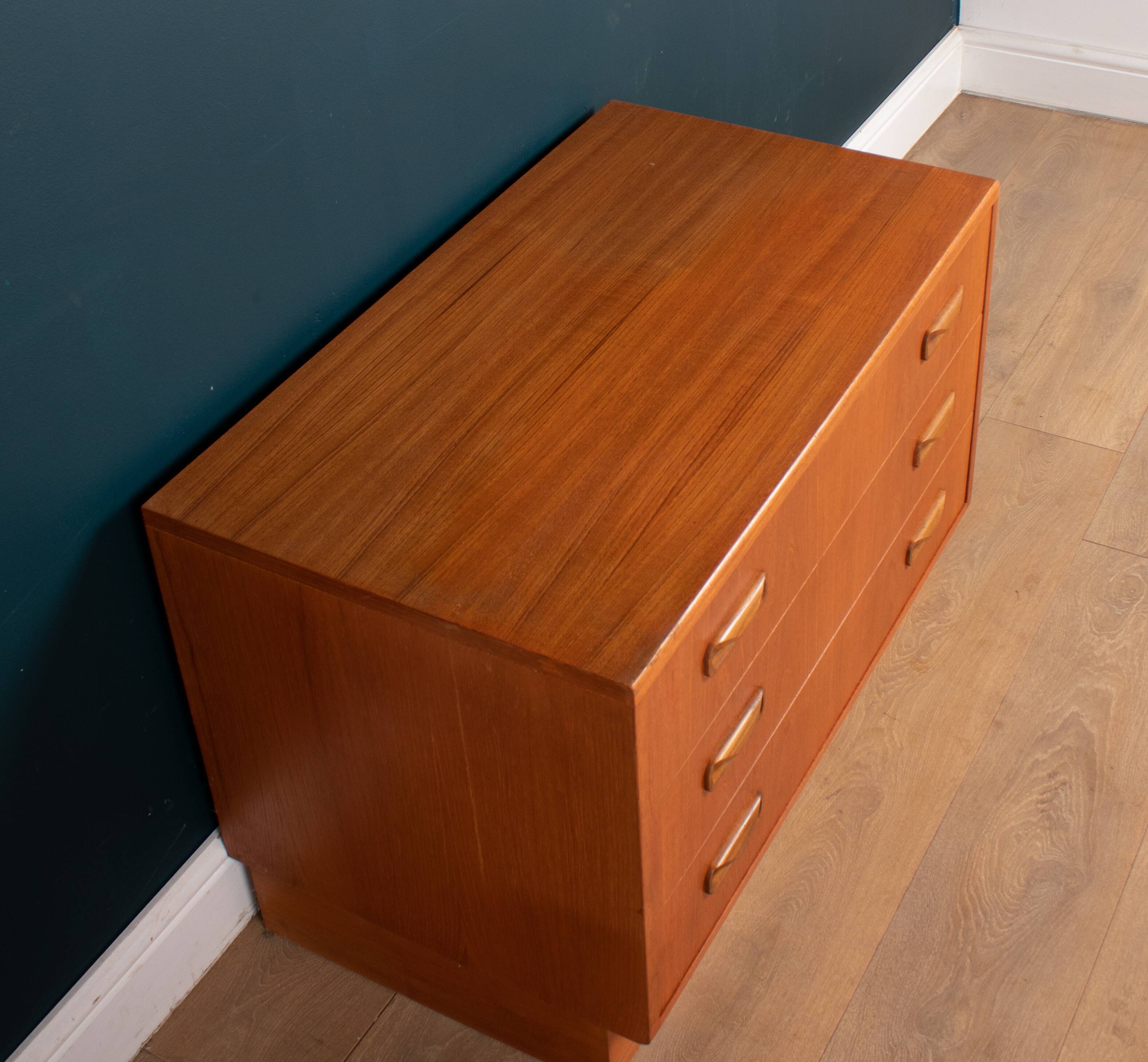 Retro teak 1960s g plan fresco chest of drawers