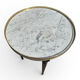 Bouillotte table in Louis XVI style made of blackened wood, marble, and brass.