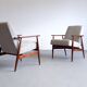 1960 Henryk Lis Fauteuils en vert eau