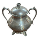 Silver-plated metal sugar bowl from the Art Nouveau period.
