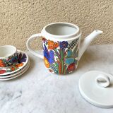 Coffee maker and ceramic coffee cup Villeroy and Boch Acapulco vintage 70s