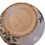 Antique salad bowl in blue earthenware Vintage 15