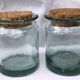 Pair jars green cork cork