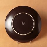 Round dish contemporary sandstone mosaic brown white vintage 1980