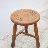 Tabouret vintage, tabouret bois, tabouret d'appoint, porte-plante