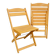 Paire de chaises pliantes en bois blond