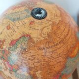 Globe terrestre lumineux vintage, San-Globe Denmark, 1981