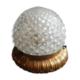 Ceiling lamp pineapple bronze and glass