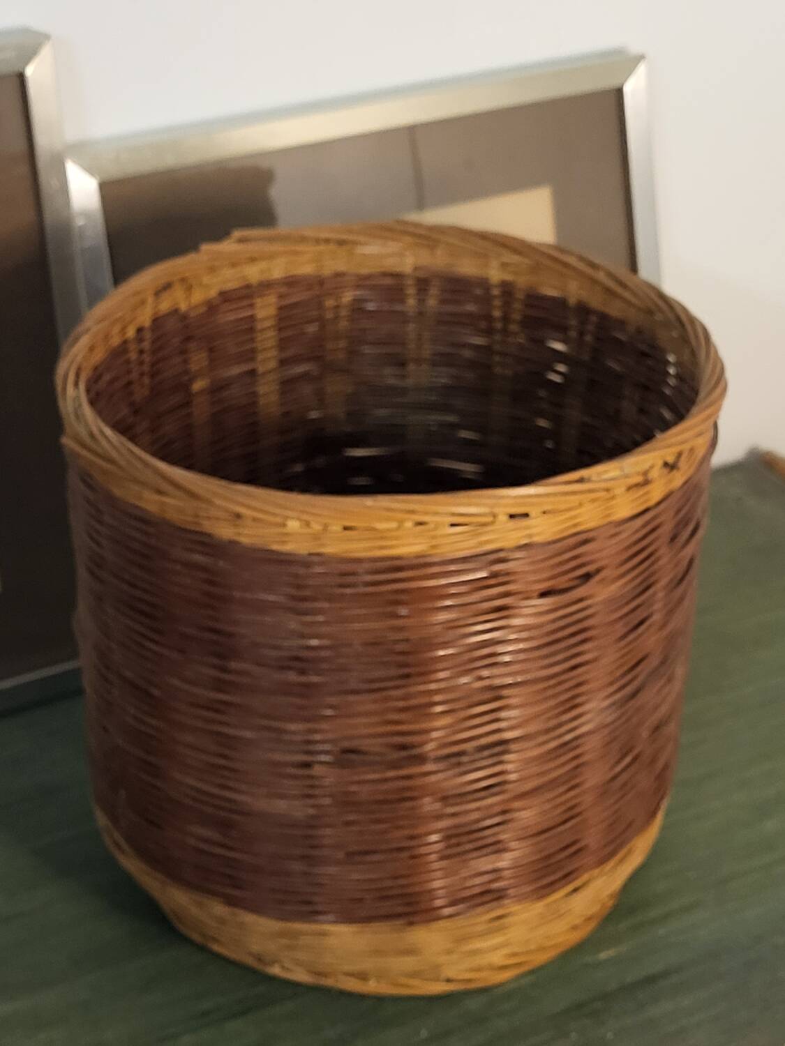 Wicker rattan planter