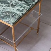 Table d'appoint en marbre vert vintage