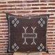 Handwoven cactus silk cushion cover: Berber bohemian cushion