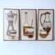3 italian vintage wall tiles