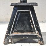 Black wooden floor lamp
