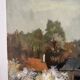 Le printemps au hameau, huile sur toile signé